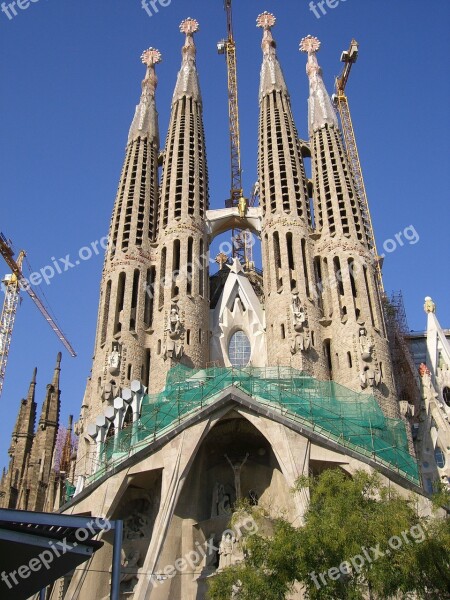 Spain Catalonia Barcelona Gaudi Architecture