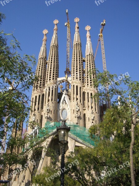 Spain Catalonia Barcelona Gaudi Architecture