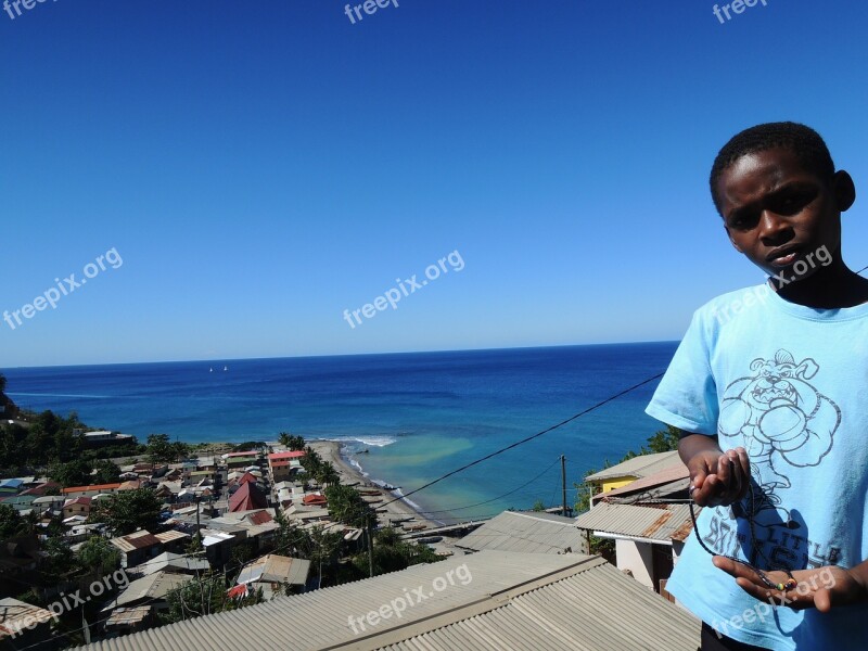 St Lucia Caribbean Island Saint Lucia Sea Blue