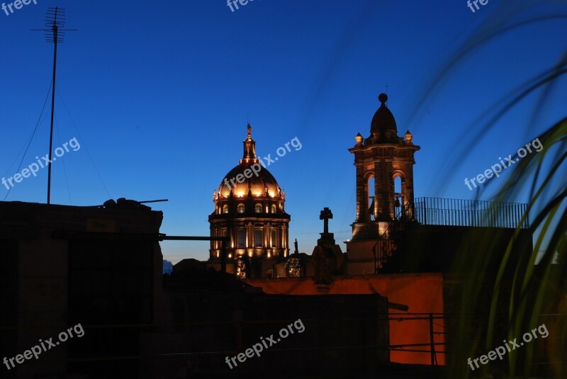 San Miguel De Allende Mexico Church Skyline Churches