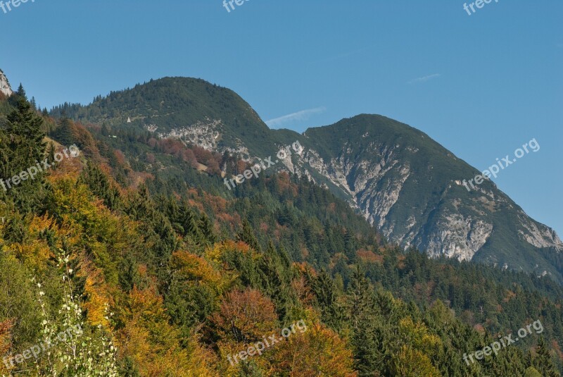 Austria Landscape Scenic Mountains Fall