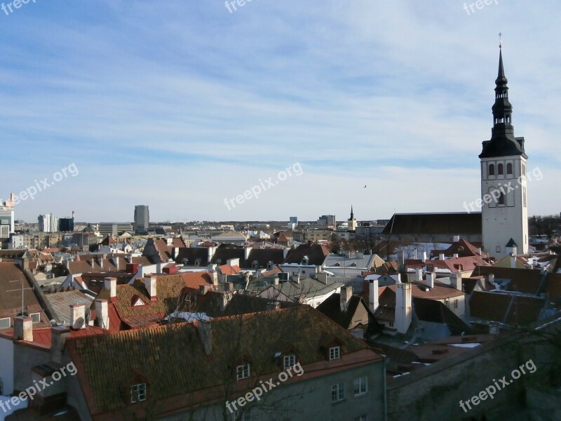 Tallinn City Estonia Estland Olaf Church