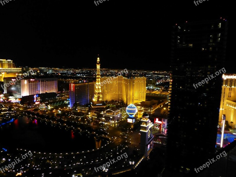 Eiffel Tower Vegas Night Eiffel Tower