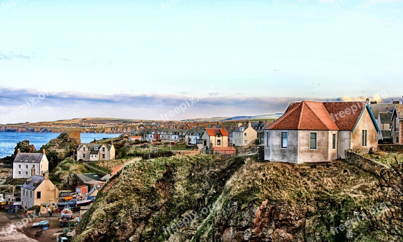 St Abbs Scotland Landscape Scenic Sky