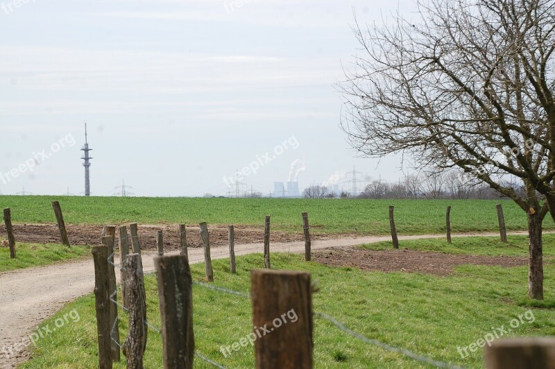 Fence Trail Road Nuclear Power Plant Leverkusen