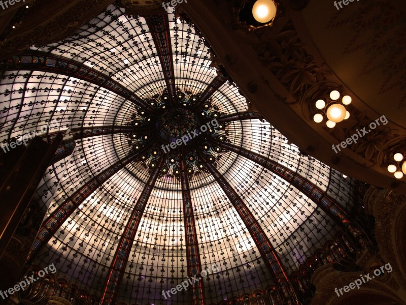 Paris Shopping Centre Ceiling Architecture Free Photos