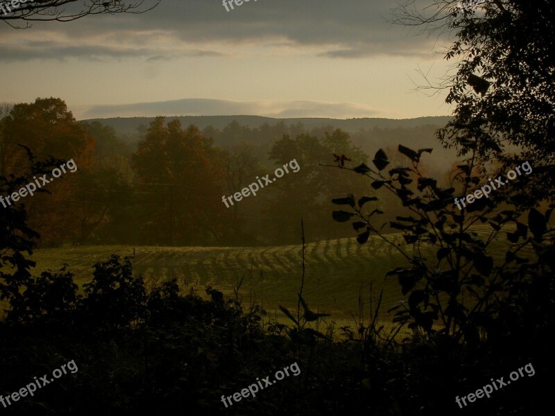 Field Plowed Shadow Landscape Shadow Play