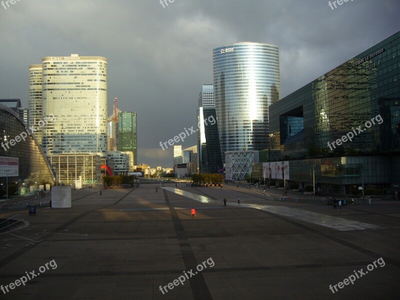 Paris France Landmark La Defense Sky