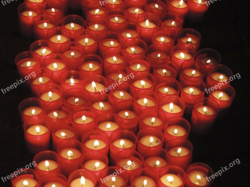 Candles Pray Red Faith Holy