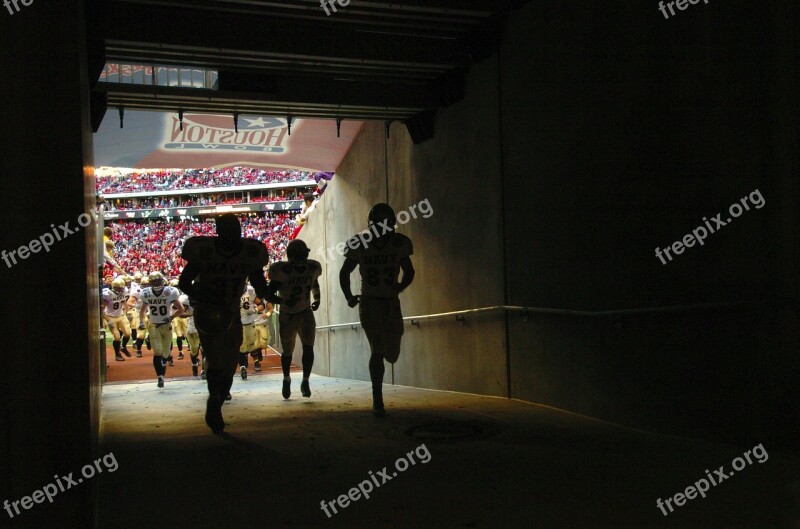 Football Stadium Tunnel Architecture Players