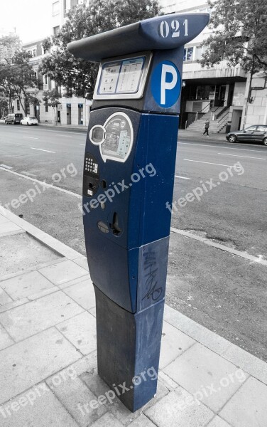 Parking Meter Street Asphalt Old Town Free Photos