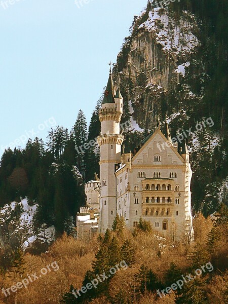 Castle Neuschwanstein Bavaria Germany Building Architecture