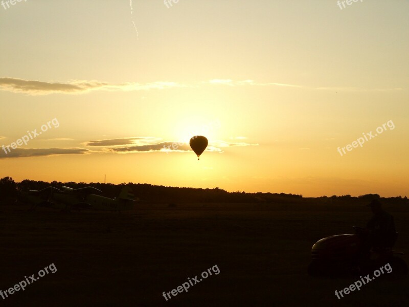 Balloon Sunset Sports Leisure Free Photos