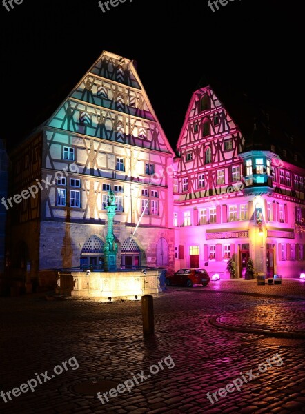 Rothenburg Ob Der Tauber Germany Buildings Town City