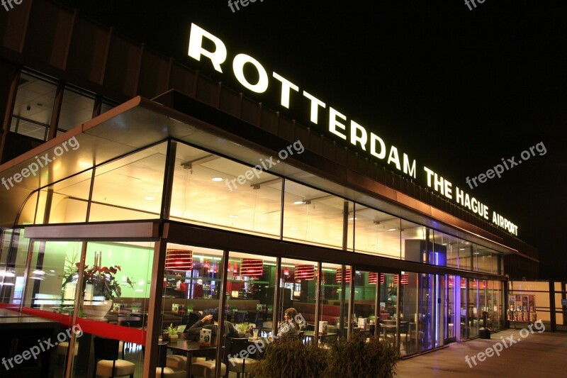 Rotterdam The Hague Airport Restaurant Cafe Patrons