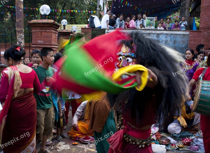 Lakhe Newar Festival Nepal Religion