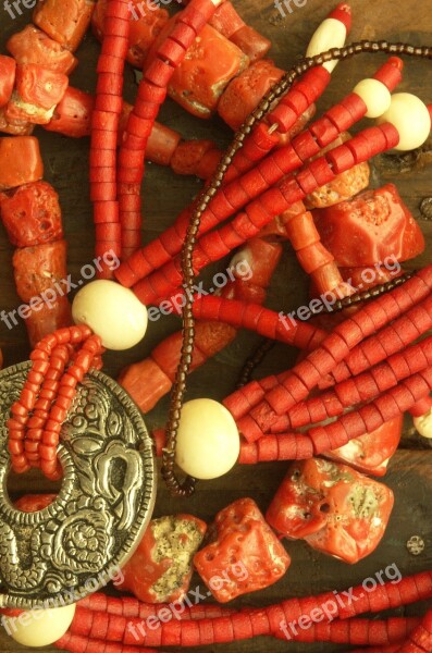 Coral Necklace Jewelry Red Necklaces