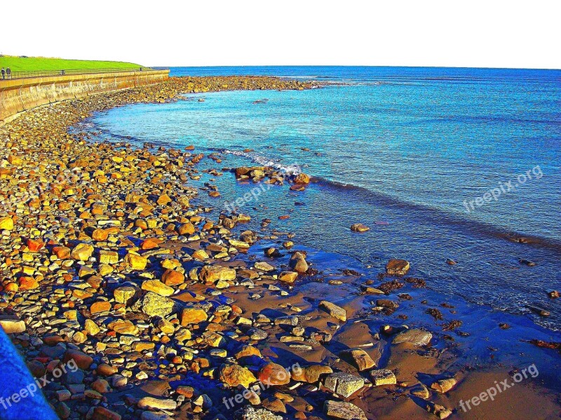 Sea Calm Blue Shore Ne Uk