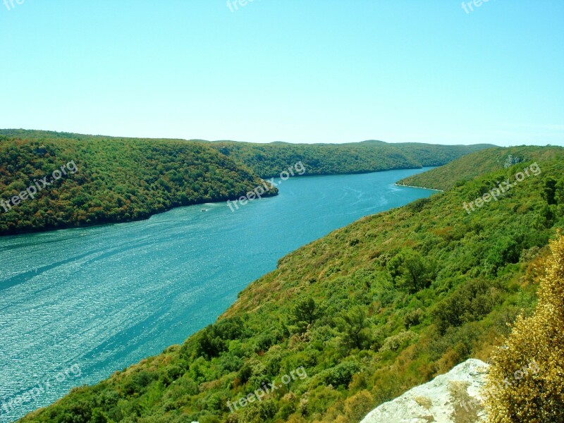 Panorama Mountains Adriatic Sea Outlook Water