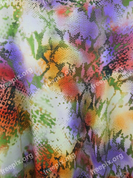 Fabric Spring Fashion Colors Pattern Prints Multi-colored