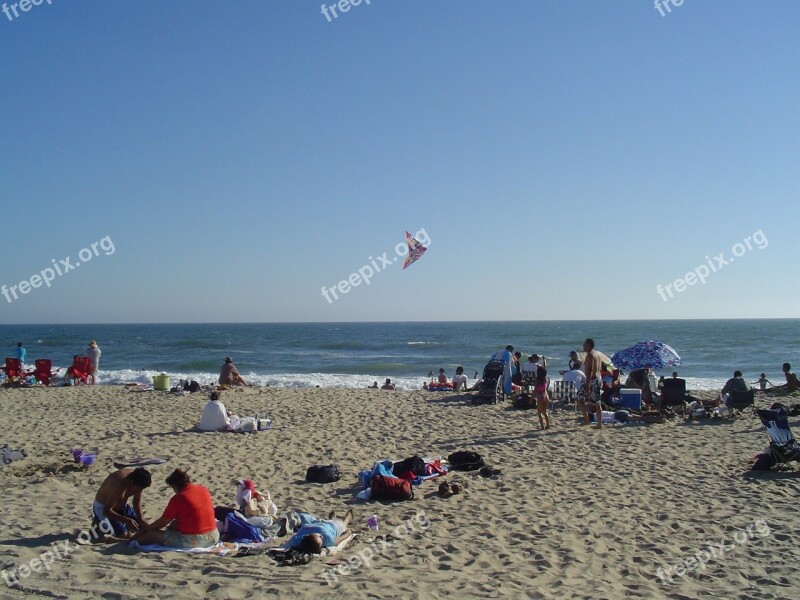 Beach California Sunshine Sun Sand