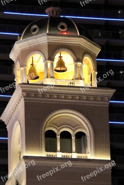 Bell Tower Night Towers Building