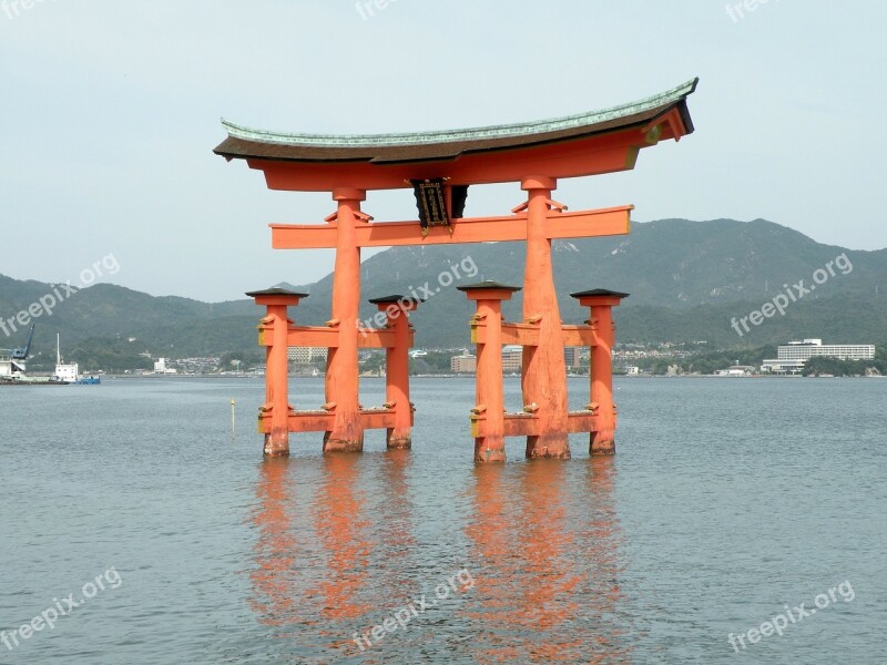 Torii Itsukushima Miyajima Shrine Japan