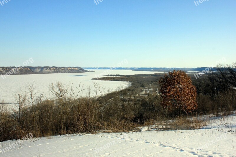 River Mississippi Landscape Scenic Frontenac State Park