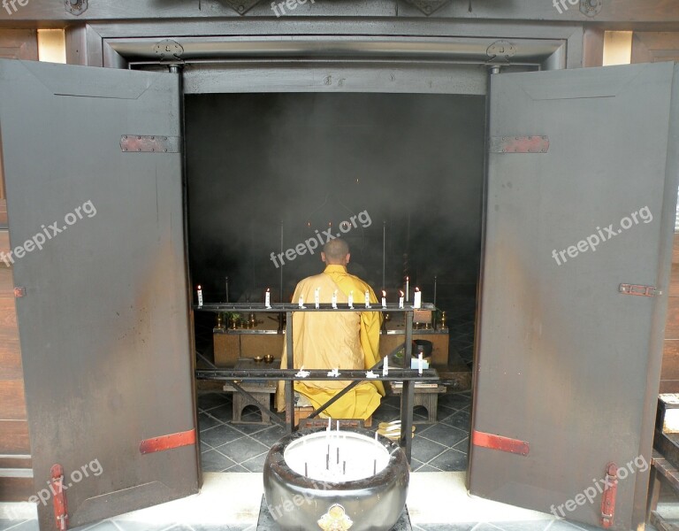 Buddhism Priest Prayer Religion Praying