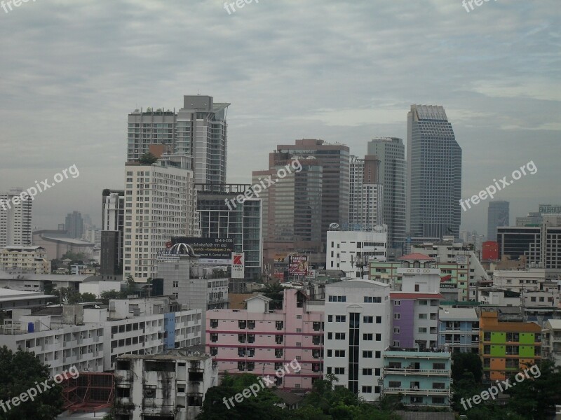 Skyline Bangkok Thailand Skyscraper Architecture