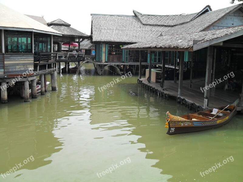 Market Floating Asia Thailand Pattaya