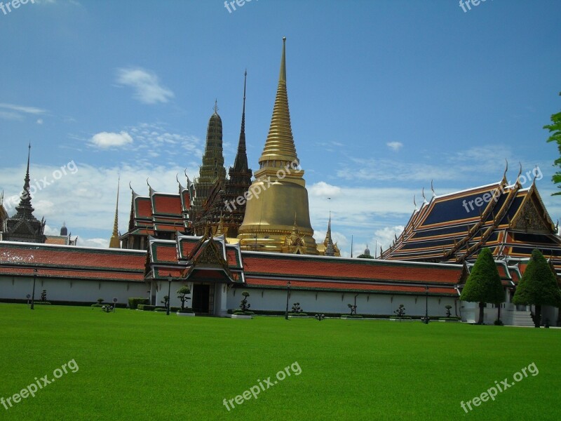 Temple Bangkok Thailand Gold Asia