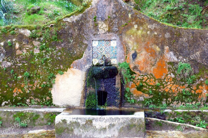 Old Well Weathering Fountain Colorful Sintra