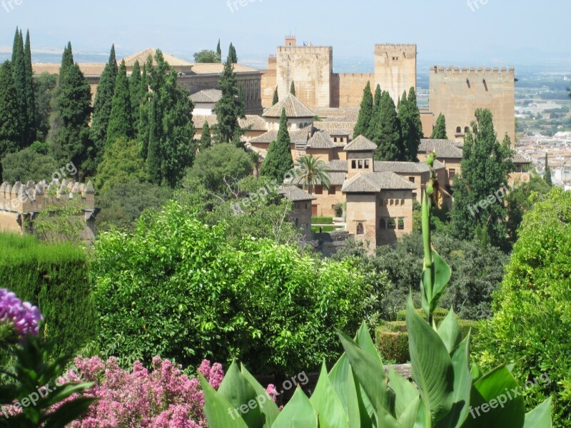 Alhambra Granada Building Old Architecture