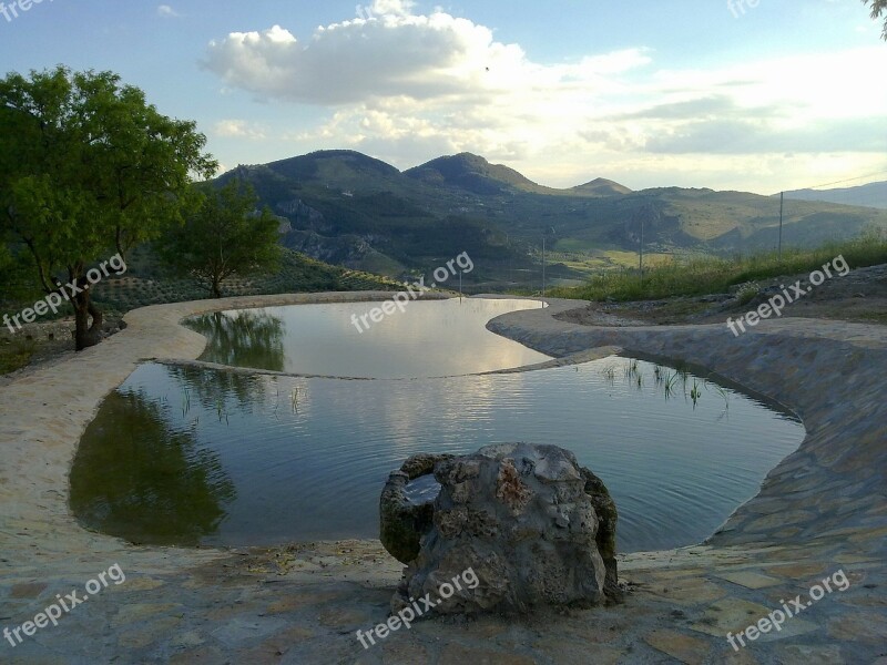 Granada Spain Mountains Scenic Landscape