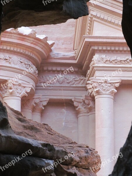 Petra Jordan Desert Rock Town Stone