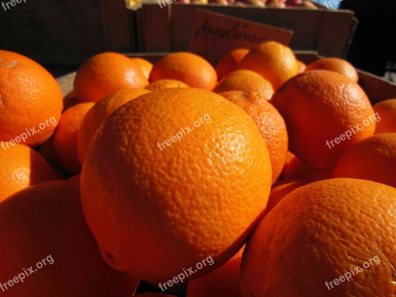 Oranges Orange Close-up Colorful Sweet