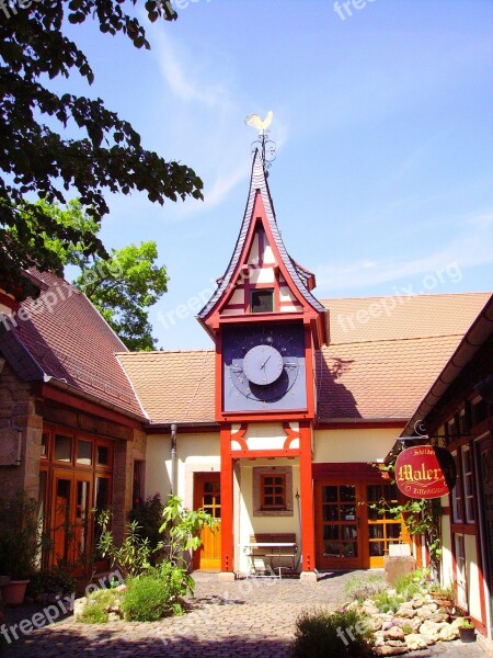 Clock Tower Germany Rockenhausen Museum Truss