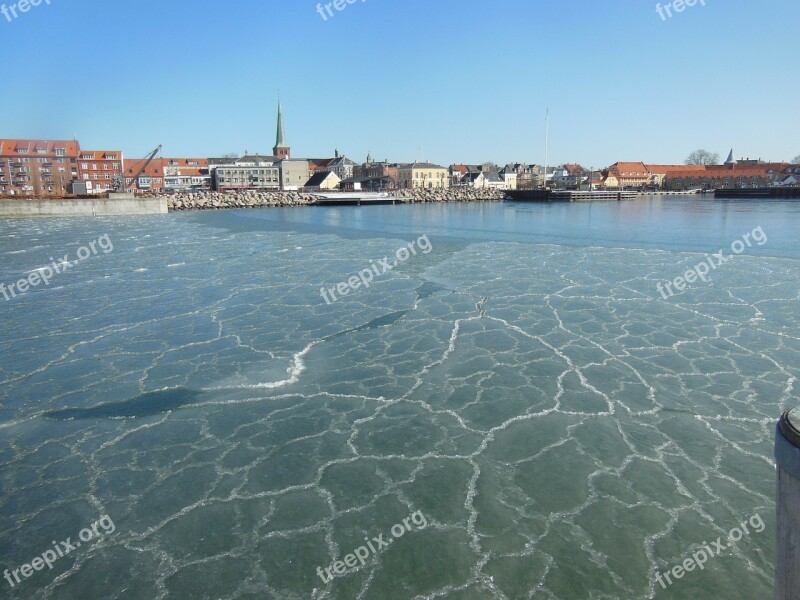 Port Ice Pancake Ice Harbor Blue