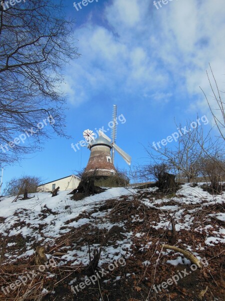 Old Windmill Dyrhave Mill 1800 Century Built In 1858