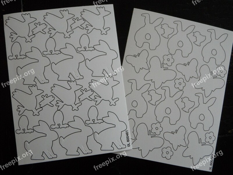 Sticker Easter Easter Designs Black And White Outlines