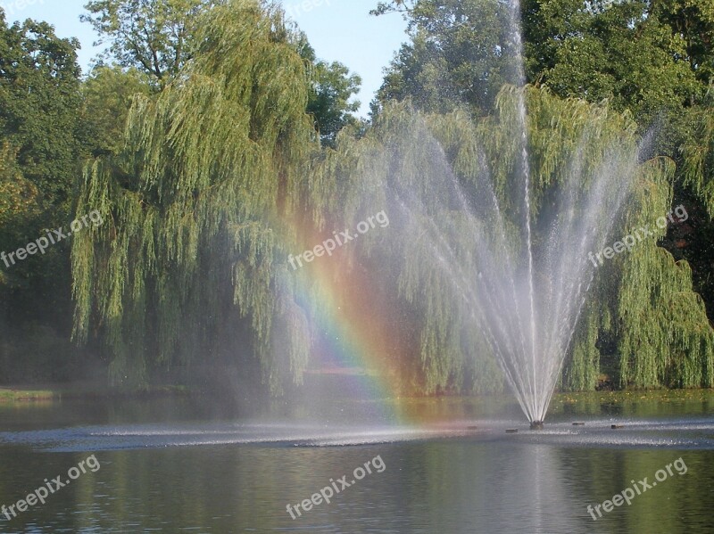 Rainbow Water Pond Nature Free Photos