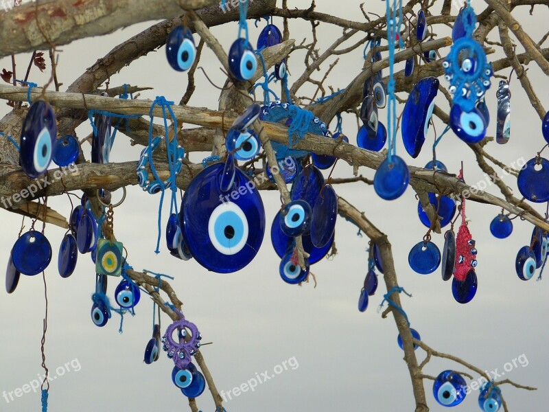 Eye Blue Eye Tree Nazar Turkey