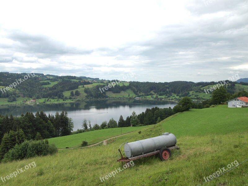 Germany Immenstadt Sky Clouds Hills