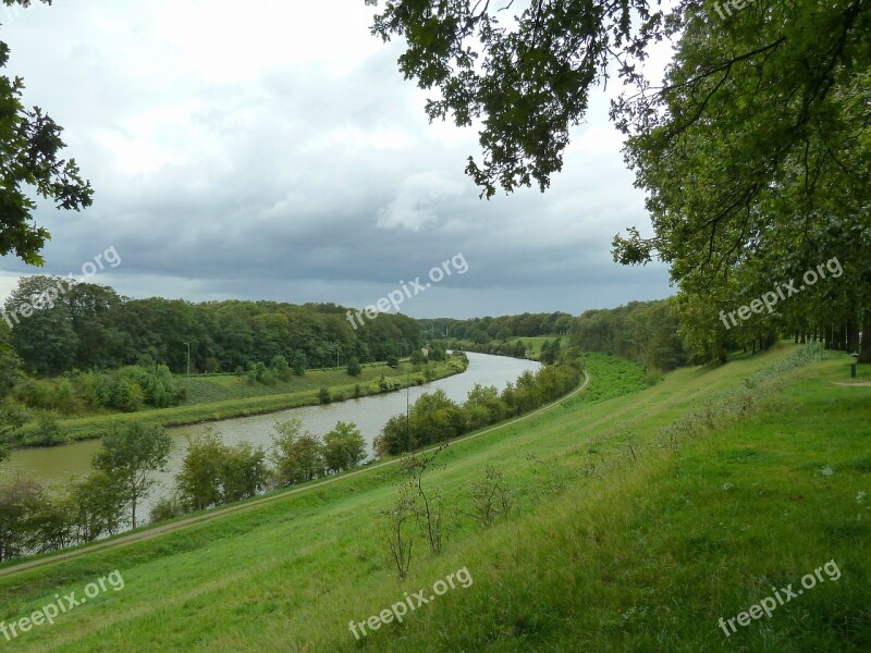 Netherlands Sky Clouds Scenic River