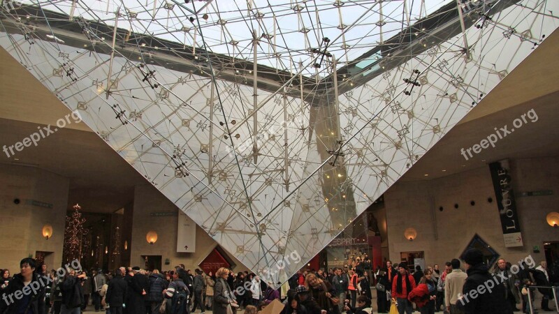 Louvre Pyramid Paris Free Photos