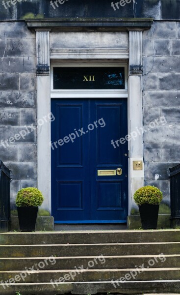 Edinburgh Scotland Building Facade Door