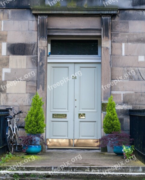 Edinburgh Scotland Building Facade Door