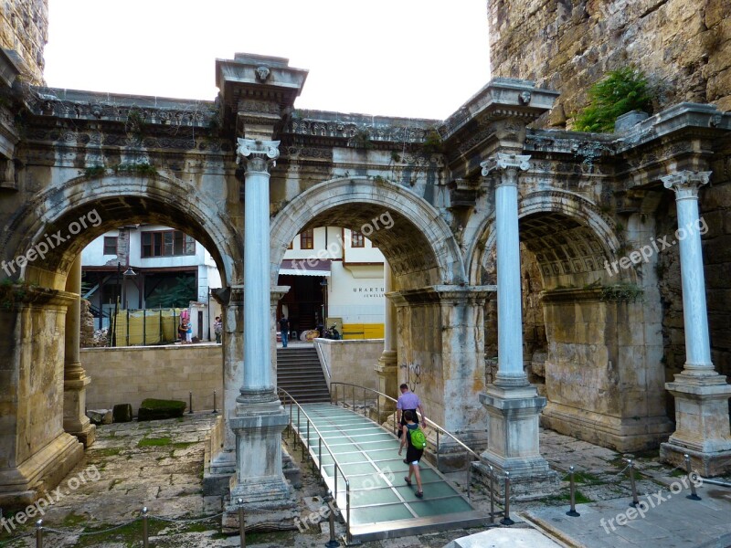 Hadrian's Gate Antalya Building Turkey Free Photos