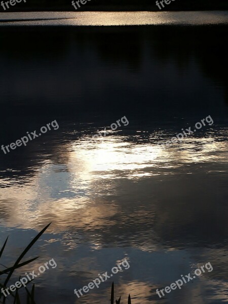 Water Pond Evening Ledenice Ponds Spas